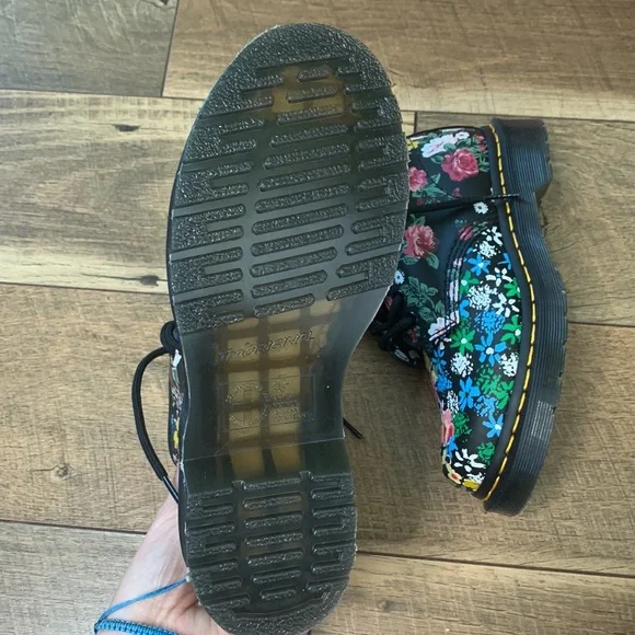 Dr. Martens Floral Moto Leather Boots size 5 - Picture 4 of 7